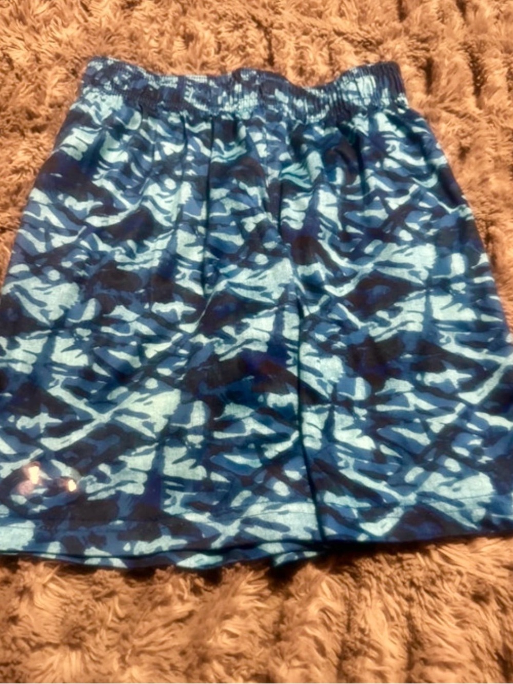 Under Armour kids Blue Camouflage Athletic Shorts